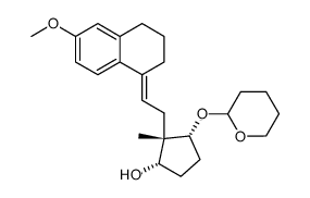 (-)-3-methoxy-17α-tetrahydropyranoxy-8(14)-seco-1,3,5(10),9(11)-estratetraen-14α-ol Structure