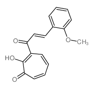 2-Hydroxy-3-(3-(2-methoxyphenyl)acryloyl)-2,4,6-cycloheptatrien-1-one结构式