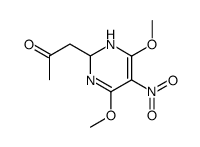 5-nitro-4,6-dimethoxy-2-acetonyl-1,2-dihydropyrimidine结构式