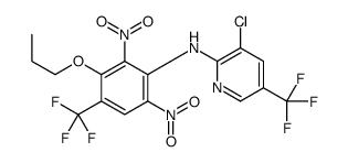 3-chloro-N-[2,6-dinitro-3-propoxy-4-(trifluoromethyl)phenyl]-5-(triflu oromethyl)pyridin-2-amine结构式