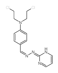 N-[[4-[bis(2-chloroethyl)amino]phenyl]methylideneamino]pyrimidin-2-amine picture