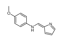4-methoxy-N-(pyrrol-2-ylidenemethyl)aniline结构式