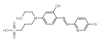 3-[4-[(5-Bromopyridin-2-yl)diazenyl]-3-hydroxy-N-propylanilino]propane-1-sulfonic acid picture