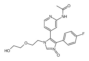 N-{4-[5-(4-fluorophenyl)-1-oxy-3-[2-(2-hydroxyethoxy)ethyl]-3H-imidazol-4-yl]pyridin-2-yl}acetamide结构式