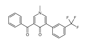 3-benzoyl-1-methyl-5-[3-(trifluoromethyl)phenyl]pyridin-4-one结构式