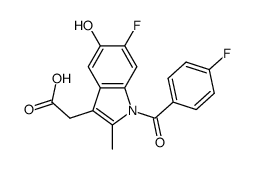 [1-(4-fluorobenzoyl)-5-hydroxy-6-fluoro-2-methyl-1H-indol-3-yl]acetic acid Structure