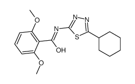 N-(5-cyclohexyl-1,3,4-thiadiazol-2-yl)-2,6-dimethoxybenzamide Structure