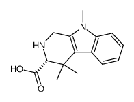 (R)-(-)-4,4,9-trimethyl-2,3,4,9-tetrahydro-1H-β-carboline-3-carboxylic acid Structure