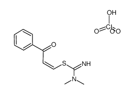 (Z)-3-oxo-3-phenylprop-1-en-1-yl dimethylcarbamimidothioate perchlorate结构式