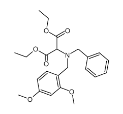 diethyl(N-benzyl)-N-(2,4-dimethoxy-benzyl)-amino-malonate Structure