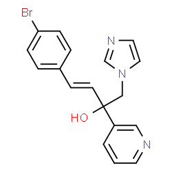 (3E)-4-(4-BROMOPHENYL)-1-(1H-IMIDAZOL-1-YL)-2-PYRIDIN-3-YLBUT-3-EN-2-OL结构式