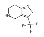 2-methyl-3-(trifluoromethyl)-4,5,6,7-tetrahydro-2H-pyrazolo[4,3-c]pyridine结构式