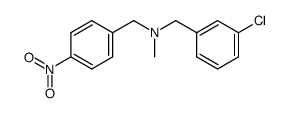 (3-chloro-benzyl)-methyl-(4-nitro-benzyl)-amine Structure