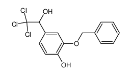 1-(3-benzyloxy-4-hydroxy-phenyl)-2,2,2-trichloro-ethanol结构式