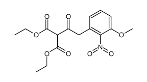 [(3-methoxy-2-nitro-phenyl)-acetyl]-malonic acid diethyl ester结构式