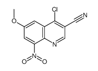 4-Chloro-6-methoxy-8-nitro-3-quinolinecarbonitrile Structure
