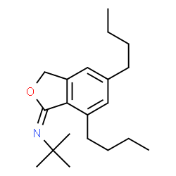 2-Propanamine,N-(5,7-dibutyl-1(3H)-isobenzofuranylidene)-2-methyl- Structure