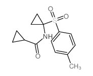 N-[1-(4-methylphenyl)sulfonylcyclopropyl]cyclopropanecarboxamide结构式