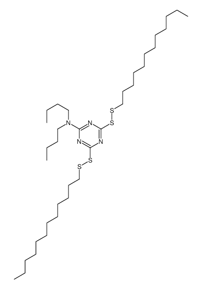 N,N-dibutyl-4,6-bis(dodecyldisulfanyl)-1,3,5-triazin-2-amine Structure