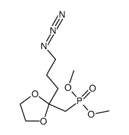 dimethyl 5-azido-2-oxopentanephosphonate ethylene ketal结构式