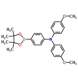 4-硼酸酯-4',4'-二甲氧基三苯胺结构式
