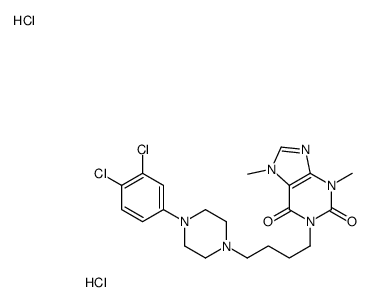 1-(4-(4-(3,4-Dichlorophenyl)-piperazinyl)butyl)theobromine dihydrochlo ride picture