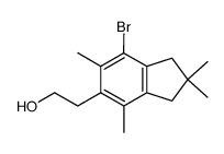 2-(7-bromo-2,2,4,6-tetramethyl-2,3-dihydro-1H-inden-5-yl)ethan-1-ol结构式