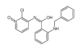 2-(benzylamino)-N-(2-chloro-1-oxidopyridin-1-ium-3-yl)benzamide结构式