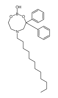 6-dodecyl-2-hydroxy-4,4-diphenyl-1,3,6,2-dioxazaborocane结构式