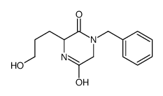 1-benzyl-3-(3-hydroxypropyl)piperazine-2,5-dione结构式