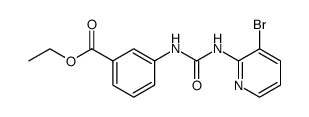 1-(3-溴-吡啶-2-基)-3-(3-乙氧基羰基-苯基)-脲结构式