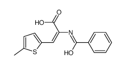 2-benzamido-3-(5-methylthiophen-2-yl)prop-2-enoic acid结构式