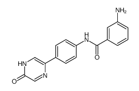 3-amino-N-[4-(6-oxo-1H-pyrazin-3-yl)phenyl]benzamide结构式