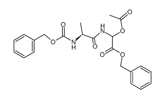 N-carbobenzyloxy-L-alanyl-D,L-2-acetoxyglycine benzyl ester结构式