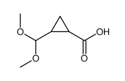 Cyclopropanecarboxylic acid, 2-(dimethoxymethyl)- (9CI) structure