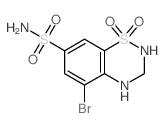 2H-1,2,4-Benzothiadiazine-7-sulfonamide,5-bromo-3,4-dihydro-, 1,1-dioxide structure