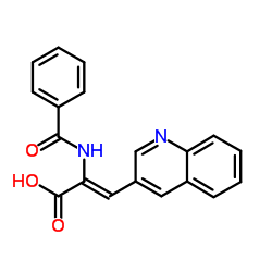 (2Z)-2-(Benzoylamino)-3-(3-quinolinyl)acrylic acid结构式