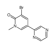 3-bromo-1-methyl-5-pyrazin-2-ylpyridin-2-one Structure