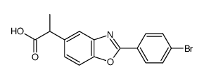 2-[2-(4-bromo-phenyl)-benzooxazol-5-yl]-propionic acid Structure