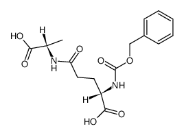 N-(N-benzyloxycarbonyl-L-γ-glutamyl)-L-alanine结构式