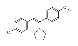 1-[2-(4-chlorophenyl)-1-(4-methoxyphenyl)ethenyl]pyrrolidine结构式