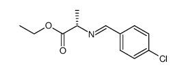 (S)-2-{[1-(4-Chloro-phenyl)-meth-(E)-ylidene]-amino}-propionic acid ethyl ester结构式