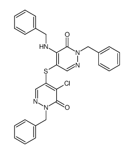 5-(2-benzyl-4-benzylamino-2,3-dihydro-3-oxo-pyridazinyl) 5'-(2'-benzyl-4'-chloro-2',3'-dihydro-3'-oxo-pyridazinyl) sulfide结构式