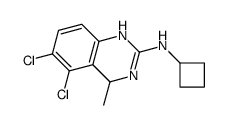 5,6-dichloro-N-cyclobutyl-4-methyl-1,4-dihydroquinazolin-2-amine结构式