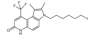 3-(6-iodo-hexyl)-1,2-dimethyl-9-trifluoromethyl-3,6-dihydro-pyrrolo[3,2-f]quinolin-7-one结构式
