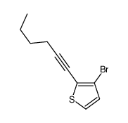 3-bromo-2-hex-1-ynylthiophene Structure