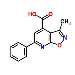 3-methyl-6-phenylisoxazolo[5,4-b]pyridine-4-carboxylic acid结构式