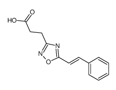 3-[5-(2-phenylethenyl)-1,2,4-oxadiazol-3-yl]propanoic acid结构式
