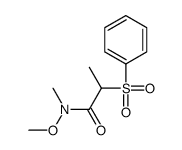 2-(benzenesulfonyl)-N-methoxy-N-methylpropanamide结构式