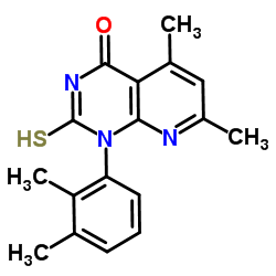 1-(2,3-dimethylphenyl)-2-mercapto-5,7-dimethylpyrido[2,3-d]pyrimidin-4(1H)-one结构式